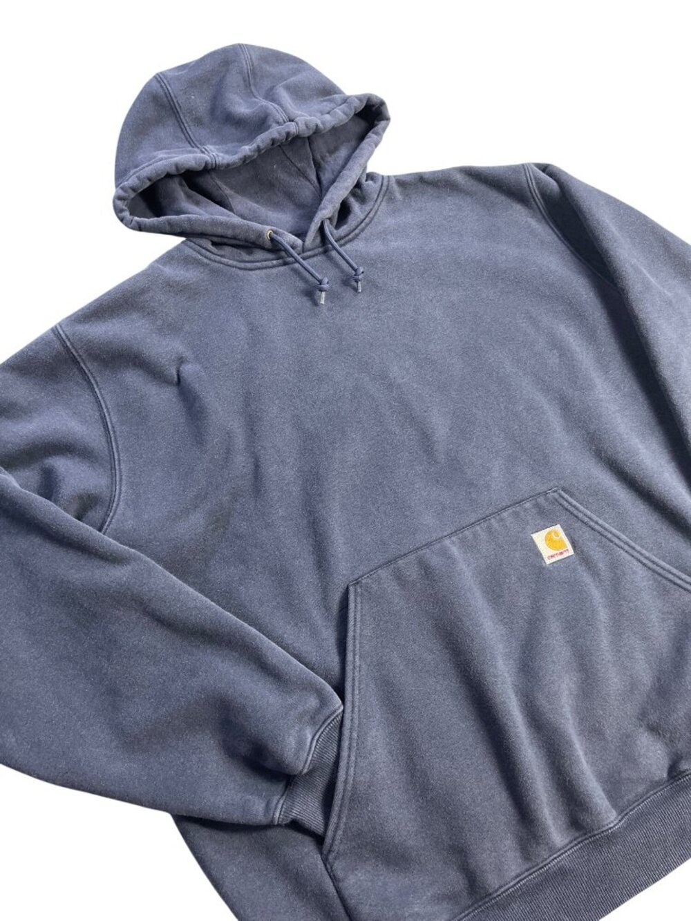 Carhartt Navy Blue Hooded Pullover Sweatshirt XL 80% Cotton 20% Polyester